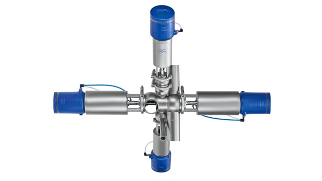 Aseptic mixproof valve